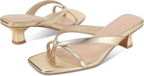 MICIFA Kitten Heel Sandals for Women Low Heels Flip Flop Fashion Strappy Mule Heels Rounded Open Toe Casual Slides Heeled Thong Sandals Women in Kuwait