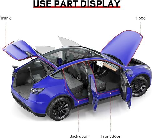 Car Door Seal Strip, 39.3 Feet Long Self Adhesive Auto Rubber Door Weather Stripping Draft Seal Strip with Double Hole, Auto Weather Stripping Edge Protector for Car Window and Door, Engine Cover in Kuwait