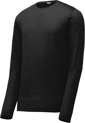Sport-Tek للجنسين Posicharge Long Sleeve Contitor Cotton Touch Tee | تي شيرت تجريب التنفس للرجال والنساء in Saudi Arabia