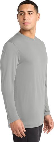 Sport-Tek للجنسين Posicharge Long Sleeve Contitor Cotton Touch Tee | تي شيرت تجريب التنفس للرجال والنساء in Kuwait