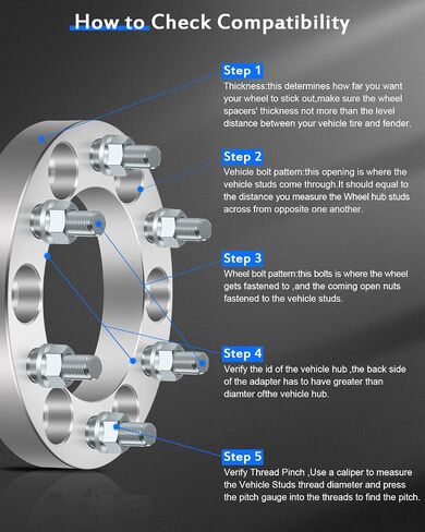 ECCPP 4PCS 6 Lug 1inch Wheel Spacers 6x5.5 to 6x5.5 6x139.7mm to 6x139.7mm Fits for 2000-2004 for Nissan Xterra 1987-2004 for Nissan Pathfinder 1998-2004 for Nissan Frontier in Saudi Arabia