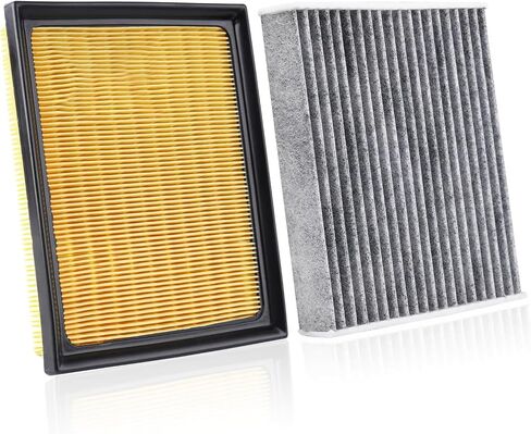 Engine Air Filter & Cabin Air Filter Combo Set 04861746AB Fit for Dodge Challenger Charger 11-23 for Chrysler 300 2011-2023 Replaces# 68071668AA in Kuwait