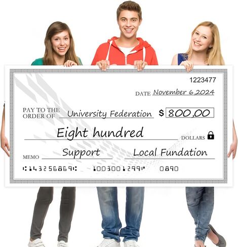 Giant Check 40x16 - Dry Erase Big Check for Presentations - Oversized Fake Blank Check for Awards, Donations, Corporate Events, and Fundraisers in Saudi Arabia