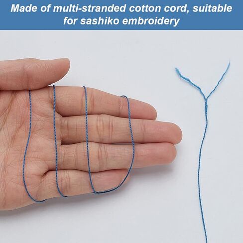 FreeBloss 4pcs Sashiko Thread Sashiko Skein 110 ياردة*4 ألوان التطريز القطن الرمادي خياطة خياطة خياطة اليابانية خياطة اللحف والتطريز Sashiko Kit Supplies in Kuwait