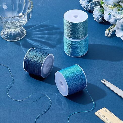 FreeBloss 4pcs Sashiko Thread Sashiko Skein 110 ياردة*4 ألوان التطريز القطن الرمادي خياطة خياطة خياطة اليابانية خياطة اللحف والتطريز Sashiko Kit Supplies in Kuwait