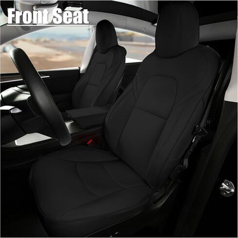 GXARTS Car 5-Seat Cover Microfiber Leather Protector Cushion Pad White Seat Cover Waterproof Compatible with Tesla Model Y 2019 2020 2021 2022 2023 2024 in Saudi Arabia