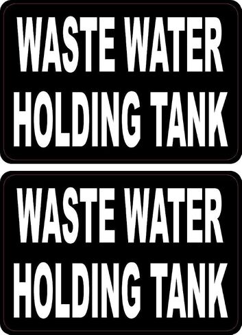 StickerTalk Waste Water Holding Tank Vinyl Stickers, 1 Sheet of 2 Stickers, 3 inches by 2 inches Each in Saudi Arabia