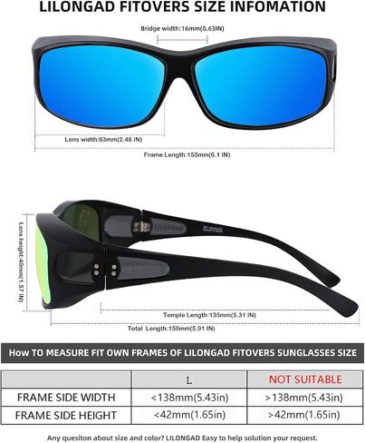 Unisex Fit Over Wrap Sunglasses Polarized Lens Wear Over Eyeglasses UV400 Protection Shades for Men and Women Outdoor Activities Driving, Fishing - Matt Black/Green REVO (Pack in Case) in Saudi Arabia