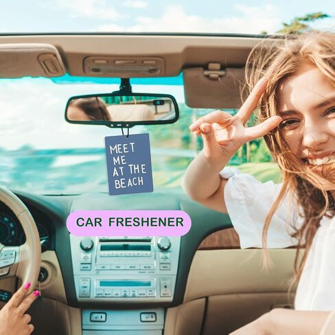 Cute Preppy Beach Car Air Freshener, Pink and Blue Coastal Seashell Starfish Beachy Air Freshener Hanging 3 Pcs for Cars Closet Drawer or Books, Girly Beach Car Accessories Mirror Decor for Women in Kuwait