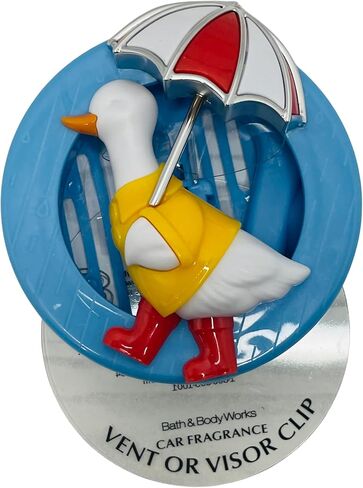 Bath and Body Works Blue, Yellow, and Red Silly Goose with Gold Car Visor Fragrance Holder Easy To Open in Saudi Arabia