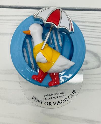 Bath and Body Works Blue, Yellow, and Red Silly Goose with Gold Car Visor Fragrance Holder Easy To Open in Saudi Arabia