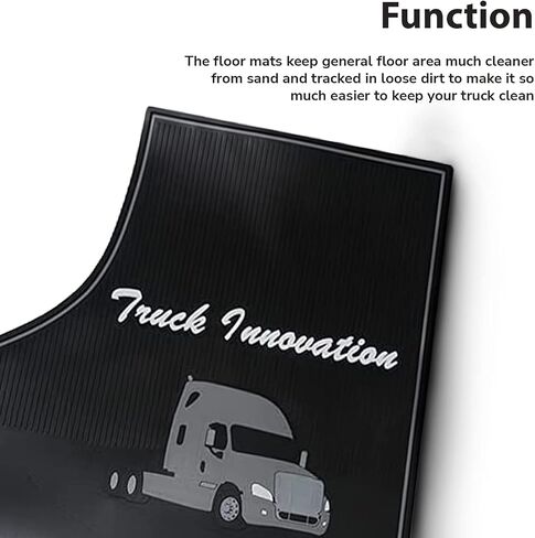 FIT FREIGHTLINER CASCADIA FLOOR MAT Set Rubber Black & Gray Fits with Cargo Liners 2009 2009 2010 2011 2013 2014 2014 2015 2017 Truck Models String for Transmission (FT615) in Kuwait