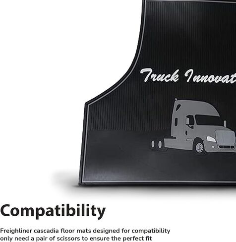 FIT FREIGHTLINER CASCADIA FLOOR MAT Set Rubber Black & Gray Fits with Cargo Liners 2009 2009 2010 2011 2013 2014 2014 2015 2017 Truck Models String for Transmission (FT615) in Kuwait