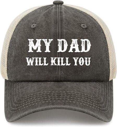 My Dads Will Kill You Baseball Hat Outdoor Cap for Grandma in Saudi Arabia