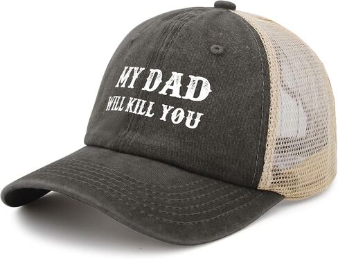 My Dads Will Kill You Baseball Hat Outdoor Cap for Grandma in Saudi Arabia
