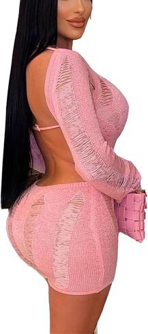 نساء مثير عاجزة عارية الذراعين قطعة واحدة بذلة طويلة الأكمام متبكية قبالة الكتف bodycon جوفاء in Kuwait