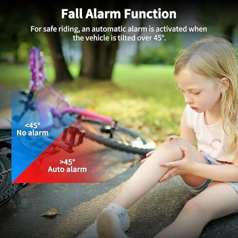 WSDCAM Rechargeable Bike Horn Alarm with Remote, 113dB Loud Wireless Bicycle Alarm System Anti Theft, IP65 Waterproof, Bike Alarms for E-Bikes in Kuwait