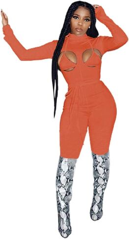 BYDIVA 2021 Turtleneck Long Sleeve Bodycon Outside Jumpsuit Bra Top Attached in Saudi Arabia