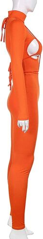 BYDIVA 2021 Turtleneck Long Sleeve Bodycon Outside Jumpsuit Bra Top Attached in Saudi Arabia
