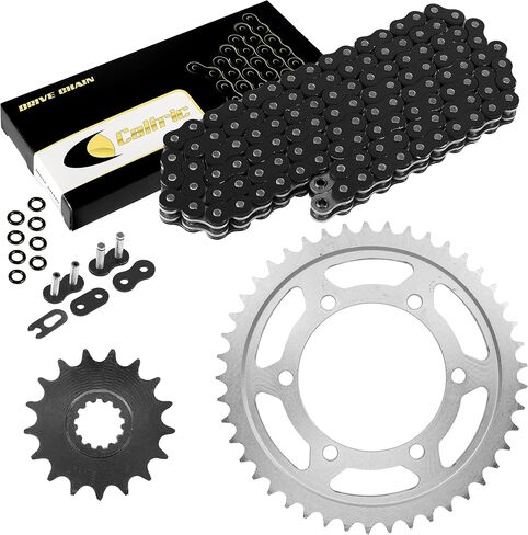 Caltric Black O-Ring Drive Stain و Sprocket Kit متوافقة مع Yamaha R1 YZF-R1 2004 2005 2006 2007 2008 in Saudi Arabia
