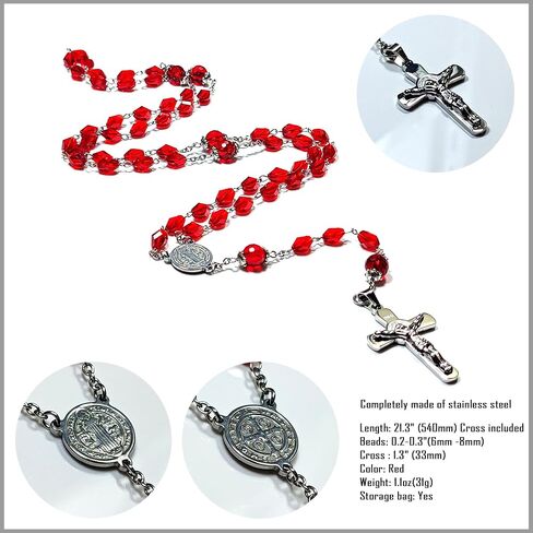 Rosary Beads Chaplet Small Rhombus Artificial Crystal Glass Rosery Cross Catholic gifts in Saudi Arabia