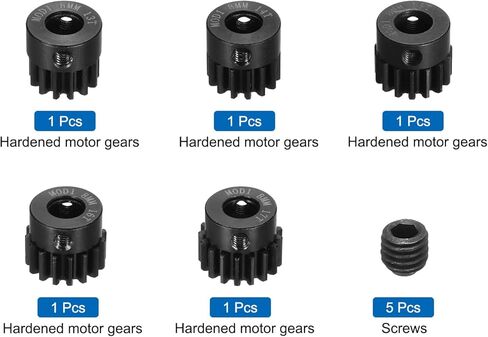 DMiotech M1 28T 29T 30T 31T 32T Steel 8mm Hardened Pinion Motor Gear for RC Car Brushed Replacement Brushless Motors, RC Applications with 5 Pcs Screws for DIY RC Boat Drone in Saudi Arabia