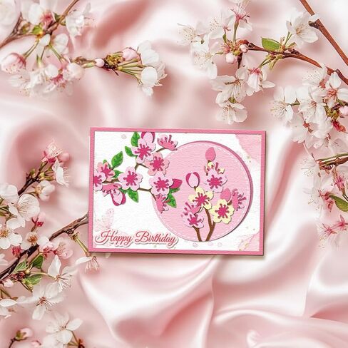 GLOBLELAND Spring Petal Pocket Flower Cutting Dies for Card Making Flower and Leaves Die Cuts Rotating Flower Cut Dies for DIY Scrapbooking Journal Embossing Paper Craft Decor in Saudi Arabia