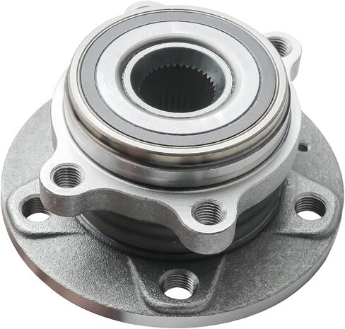 Detroit Axle - مجموعة محامل العجلات الأمامية لفولكس واجن Jetta Passat Beetle Gti EOS R32 Golf Tiguan Rabbit Audi A3 Q3 Quattro ، 2 Wheel Bearing Hubs 2 Lower Ball Pointions in Saudi Arabia
