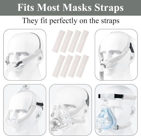 أغطية حزام CPAP الناعمة ذات 8 حزم - منع العلامات الحمراء وعدم الراحة ، FIT Universal (رمادي) in Kuwait