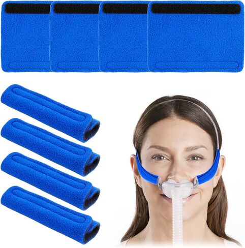 أغطية حزام CPAP الناعمة ذات 8 حزم - منع العلامات الحمراء وعدم الراحة ، FIT Universal (رمادي) in Kuwait