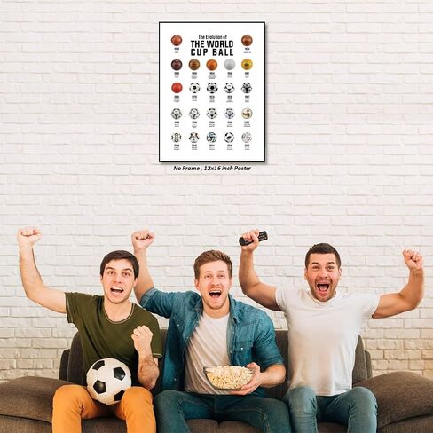 Libemz ، تطور ملصق كأس العالم - غير مؤلف (12x16 بوصة) - فن كأس العالم للفنون ، ملصق كرة قدم ، ديكور الرسم البياني التاريخي لكأس العالم ، ديكور الكهف ، فنية جدار كرة القدم ، ديكور غرفة الأولاد ، ملصقات رياضية للفتيان المراهقون الرجال الرجال (ب ب. in Saudi Arabia