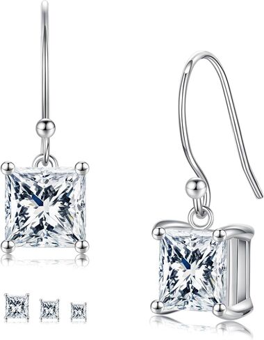 MOOSEA Moissanite Hook Earrings for Women, 925 Sterling Silver 1-3ct D Color VVS1 Clarity Lab Created Moissanite Dangle Earrings for Women Anniversary Birthday Gifts for Wife Mom Girlfriend in Kuwait