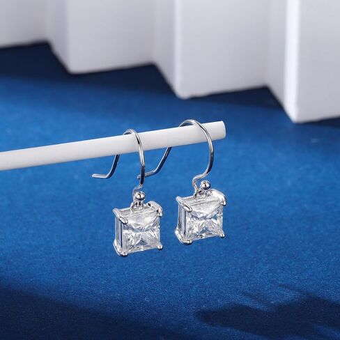 MOOSEA Moissanite Hook Earrings for Women, 925 Sterling Silver 1-3ct D Color VVS1 Clarity Lab Created Moissanite Dangle Earrings for Women Anniversary Birthday Gifts for Wife Mom Girlfriend in Kuwait