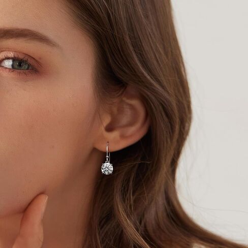 MOOSEA Moissanite Hook Earrings for Women, 925 Sterling Silver 1-3ct D Color VVS1 Clarity Lab Created Moissanite Dangle Earrings for Women Anniversary Birthday Gifts for Wife Mom Girlfriend in Kuwait