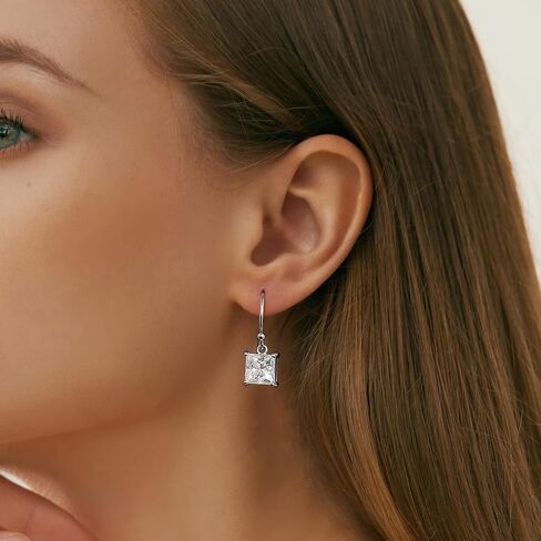 MOOSEA Moissanite Hook Earrings for Women, 925 Sterling Silver 1-3ct D Color VVS1 Clarity Lab Created Moissanite Dangle Earrings for Women Anniversary Birthday Gifts for Wife Mom Girlfriend in Kuwait