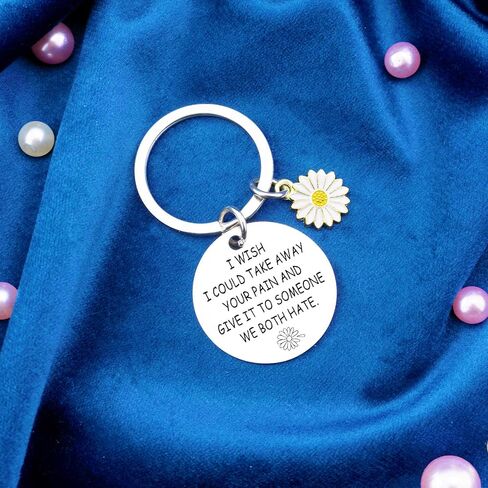 Get Well Gifts for Women After Surgery Divorced Sister Feel Better Gifts for Womens Mothers Friends Sick Grieving Miscarriage Thinking of You Inspirational Gift Positive Funny Keychain Take Your Pain in Saudi Arabia