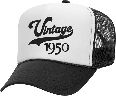 Vintage 1950 Foam Trucker Cap Adjustable Mesh Back Hat in Saudi Arabia