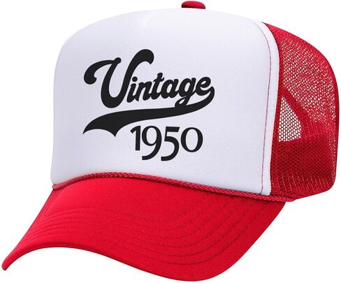 Vintage 1950 Foam Trucker Cap Adjustable Mesh Back Hat in Saudi Arabia