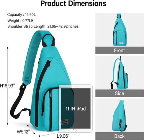 Hanke Crossbody Bags for Women Travel & Sling Bag for Men, Fits 11" Tablet, Canvas Cross body Purse, Chest Bag in Kuwait
