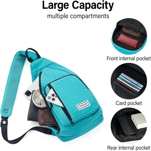 Hanke Crossbody Bags for Women Travel & Sling Bag for Men, Fits 11" Tablet, Canvas Cross body Purse, Chest Bag in Kuwait