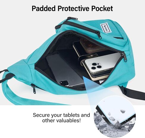 Hanke Crossbody Bags for Women Travel & Sling Bag for Men, Fits 11" Tablet, Canvas Cross body Purse, Chest Bag in Kuwait