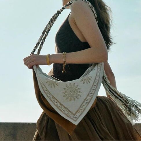 حقيبة Boho Bag Bag الفريدة من نوعها ، أكياس كروسودي للنساء حقيبة يد أنيقة لكتفها الصيفية للتسوق in Saudi Arabia