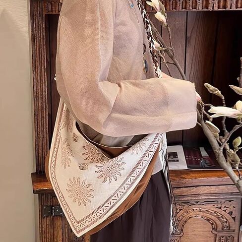 حقيبة Boho Bag Bag الفريدة من نوعها ، أكياس كروسودي للنساء حقيبة يد أنيقة لكتفها الصيفية للتسوق in Saudi Arabia