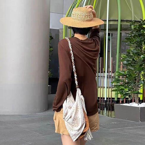 حقيبة Boho Bag Bag الفريدة من نوعها ، أكياس كروسودي للنساء حقيبة يد أنيقة لكتفها الصيفية للتسوق in Saudi Arabia