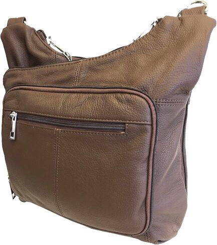 Roma Leathers Stylish Leather Locking Concealment Crossbody Purse in Kuwait