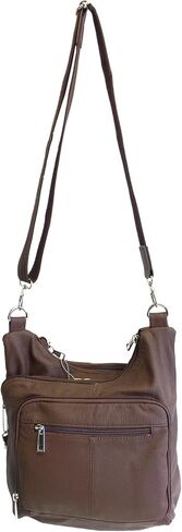 Roma Leathers Stylish Leather Locking Concealment Crossbody Purse in Kuwait