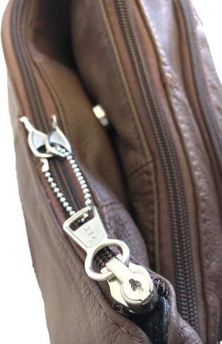 Roma Leathers Stylish Leather Locking Concealment Crossbody Purse in Kuwait