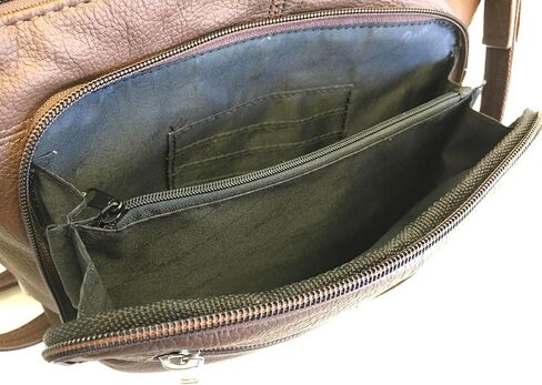 Roma Leathers Stylish Leather Locking Concealment Crossbody Purse in Kuwait