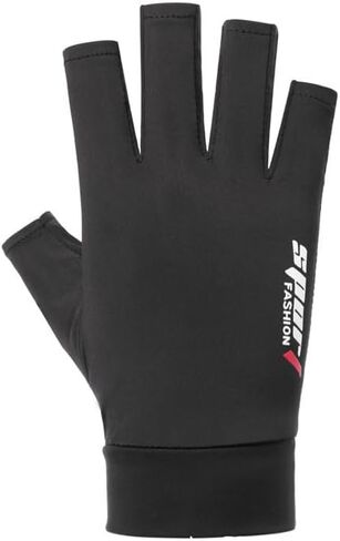 Fingerless Sun Gloves for Men Women UV Protection, Anti-Slip Half Finger Driving-Gloves for Fishing Rowing Cycling in Kuwait
