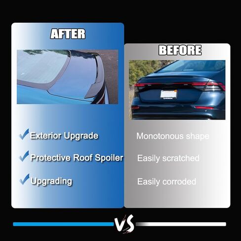 Trunk Spoiler Compatible with 2025 2024 2023 Honda Accord 11th Gen Gloss Black Rear Trunk Wing Lip Accessories Exterior in Saudi Arabia